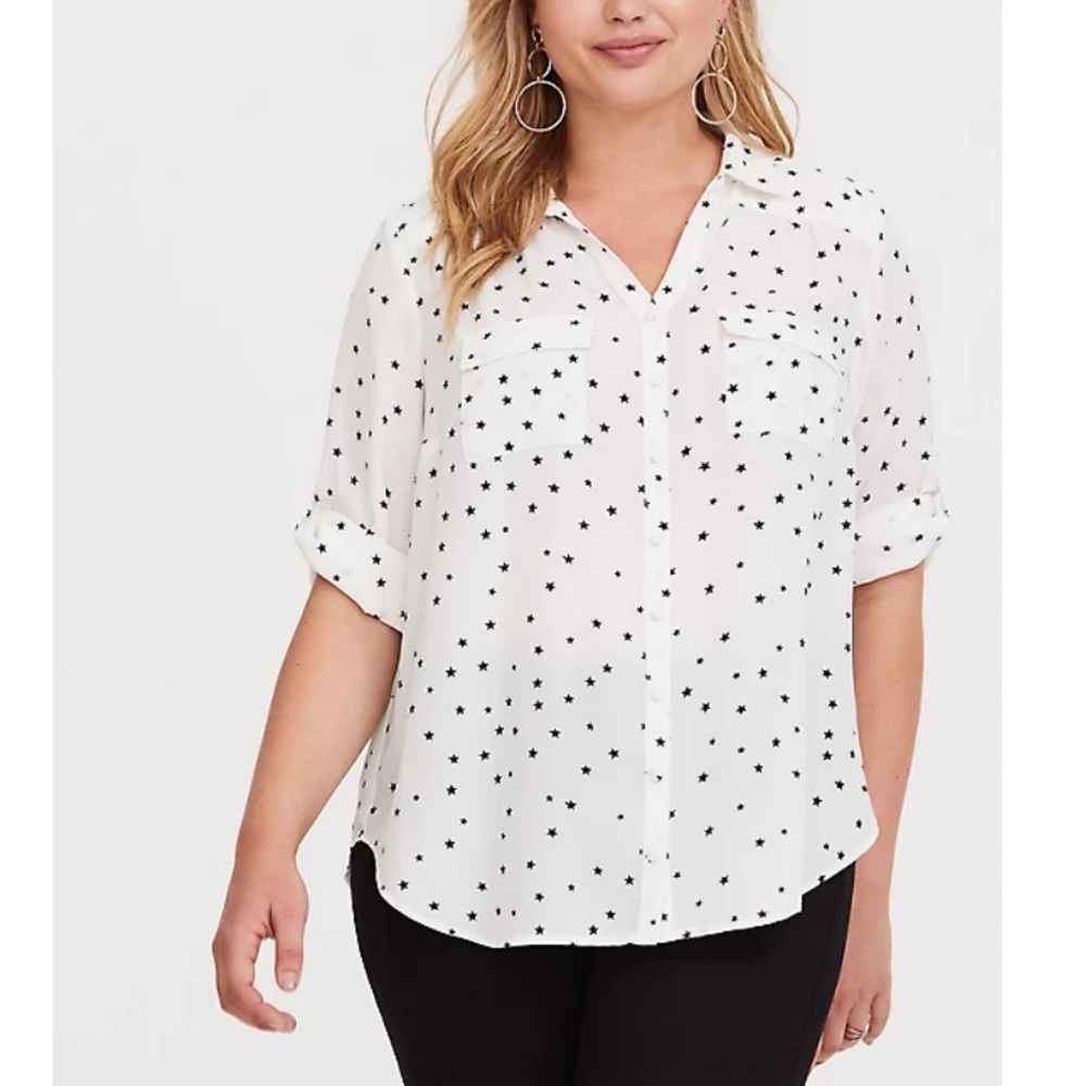 Torrid star Georgette blouse